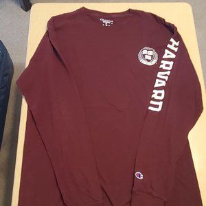 Harvard University Crimson Burgundy Long Sleeve Tee Shirt, Men's M